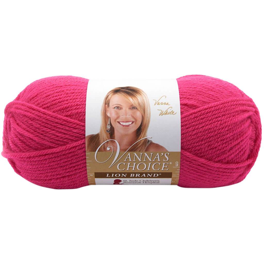 Lion Brand Vanna&#39;s Choice Yarn Rose Shocking