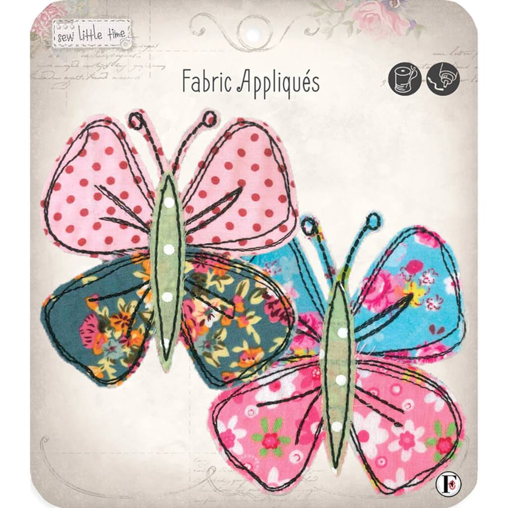 Fabric Editions Sew Little Time Sew-On Applique Butterfly