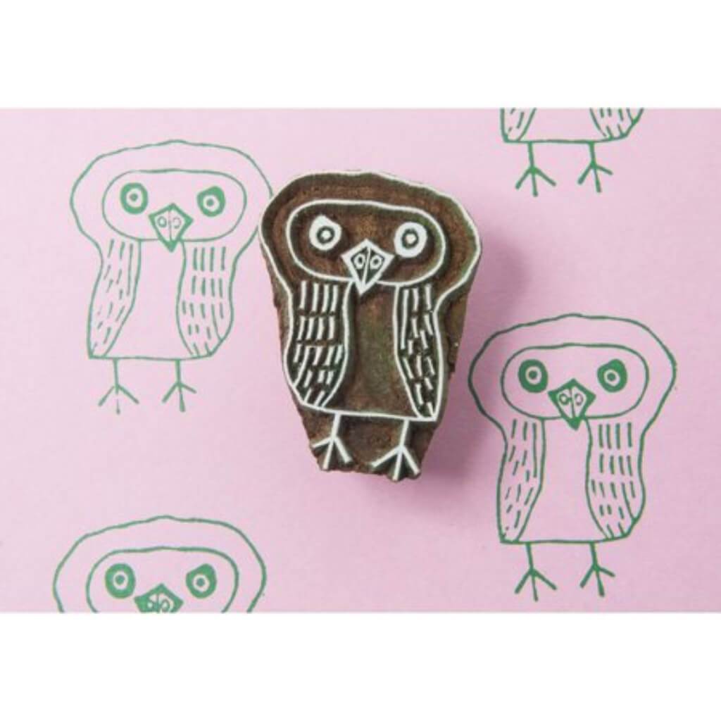 Blockwallah Block Stamp Kind Owl