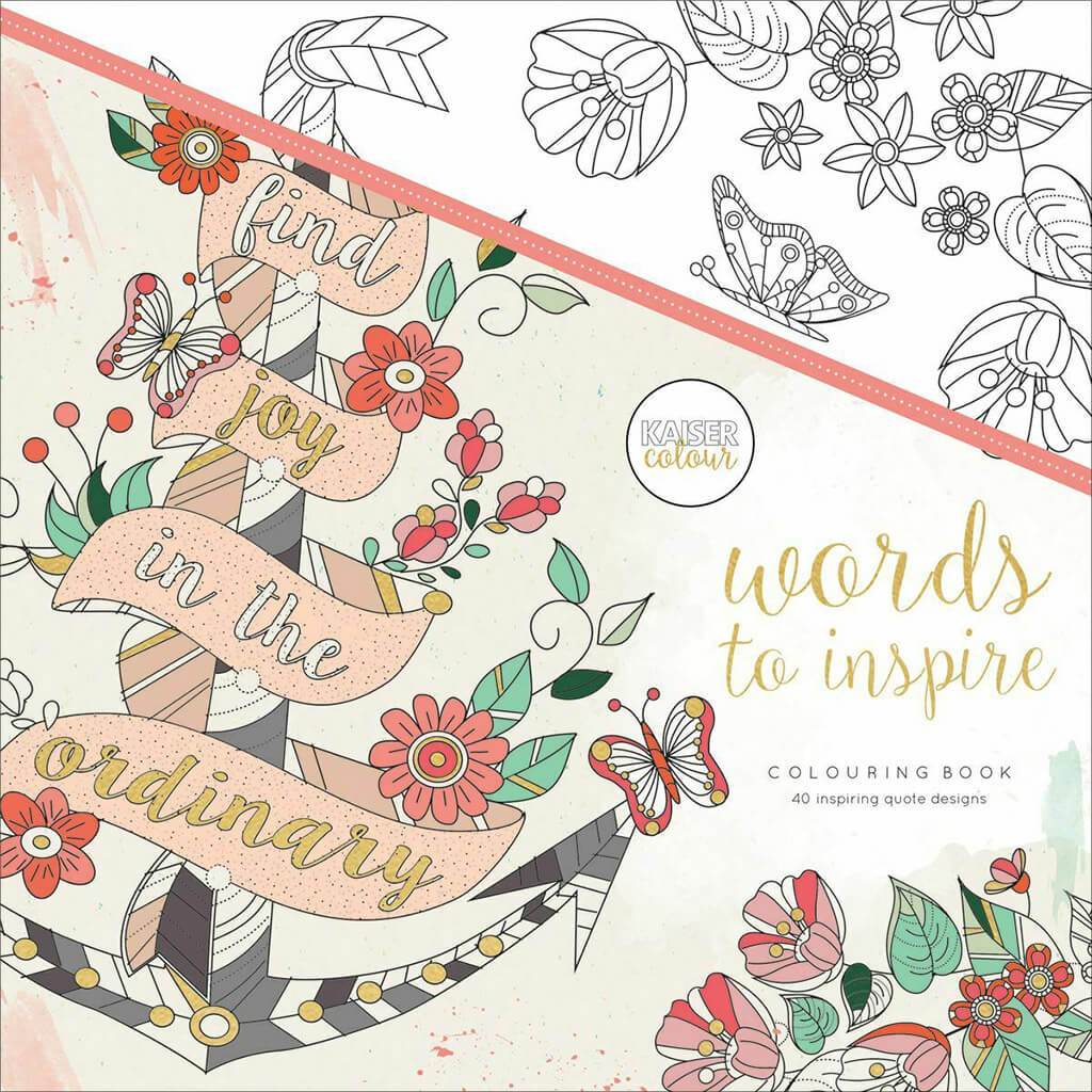 Perfect Bound Coloring Book 9.75in x 9.75in Words To Inspire