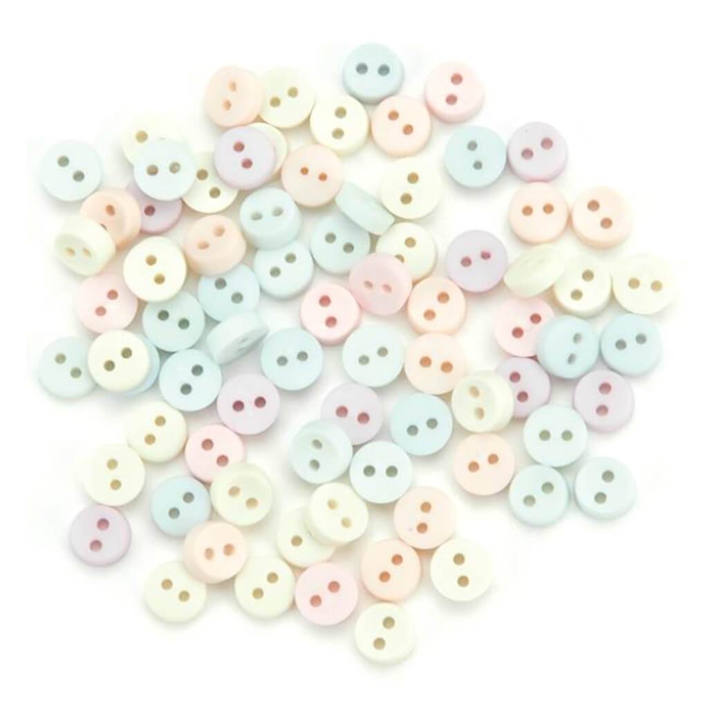 Dress It Up Embellishments Tiny Buttons - Pastel