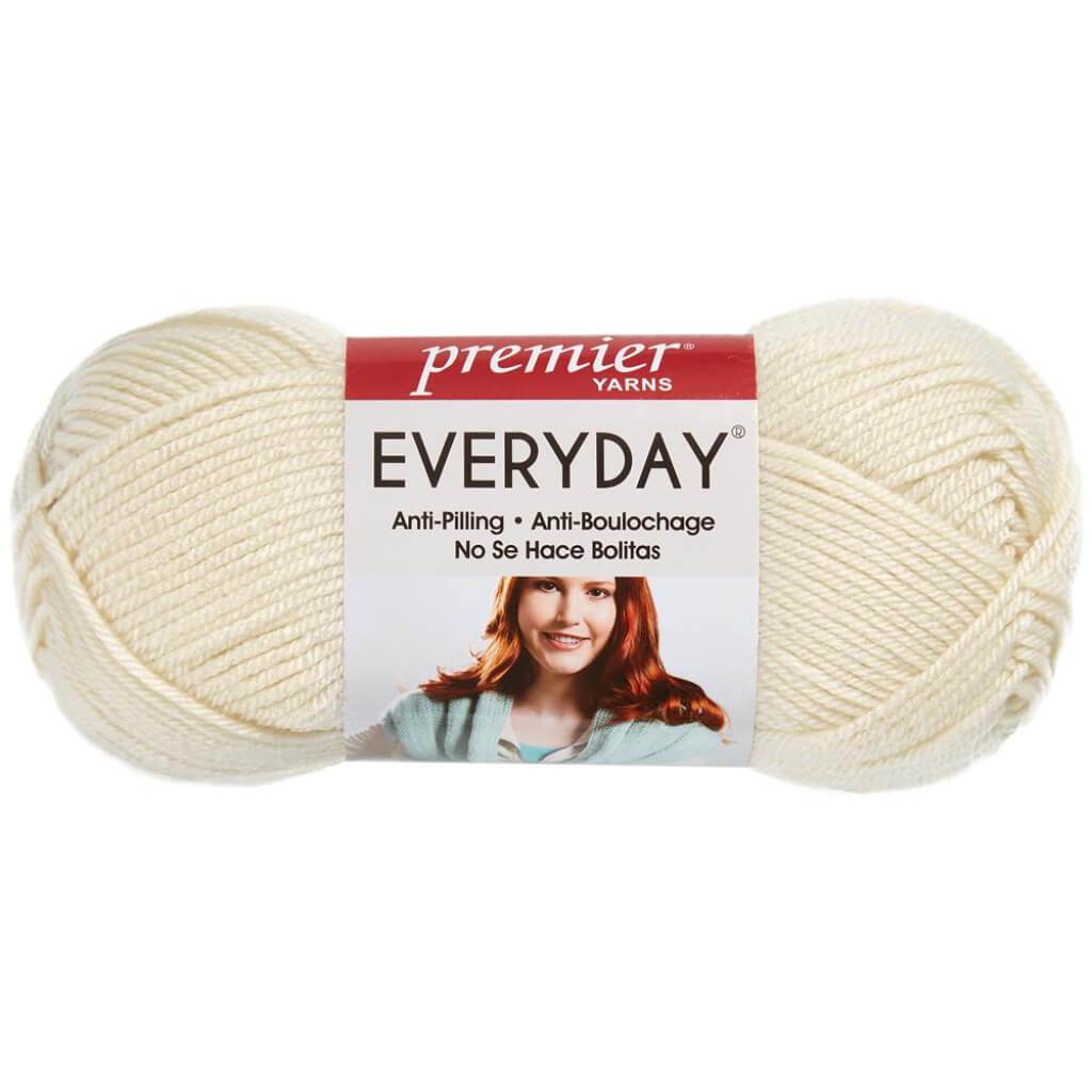 Premier Yarns Anti-Pilling Everyday Worsted Solid Yarn Cream