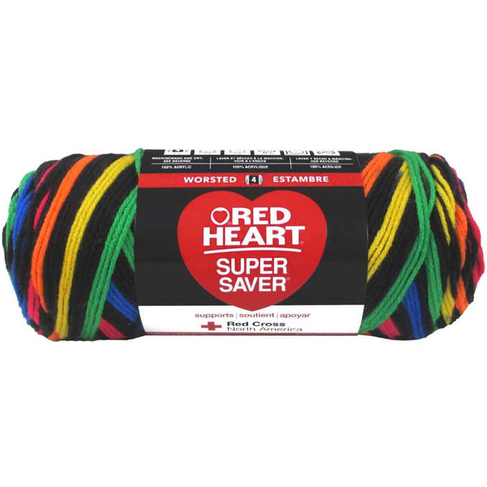 Red Heart Super Saver Yarn Primary Stripes