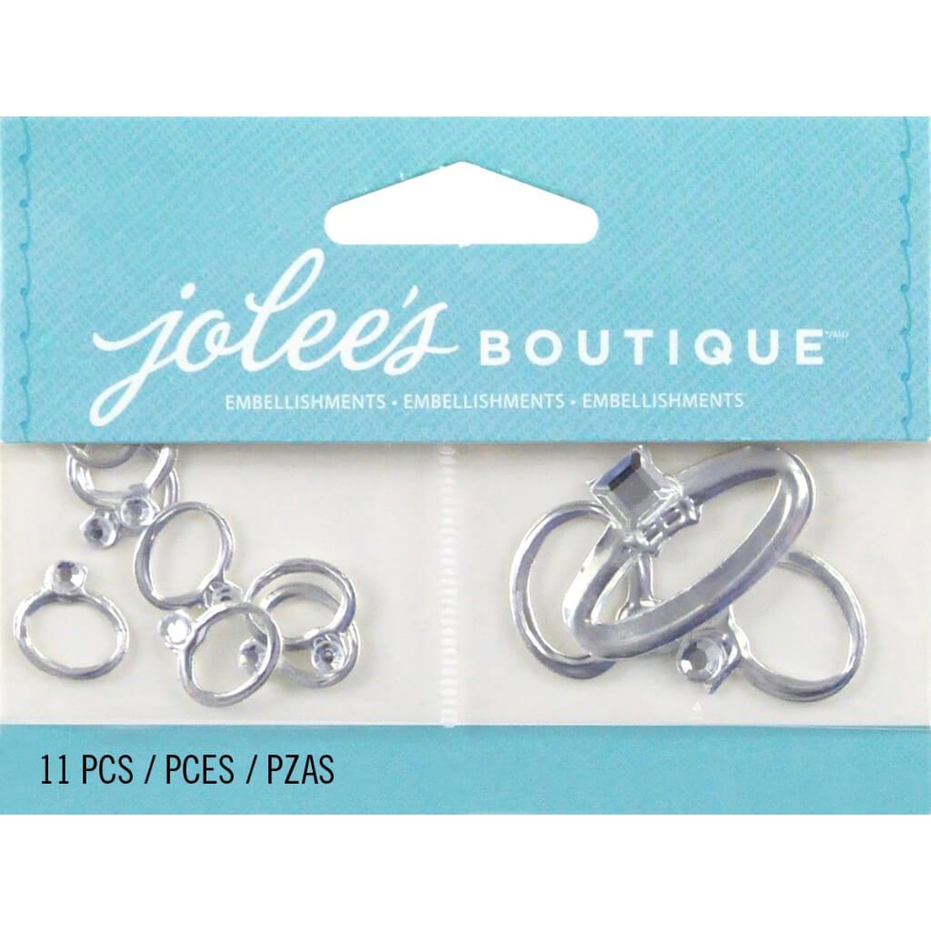 Jolee&#39;s Boutique Dimensional Embellishments 11/Pkg Wedding Rings