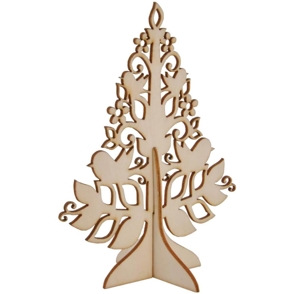 Kaisercraft Wood Embellishment Small Stand-Up Tree 4.75in