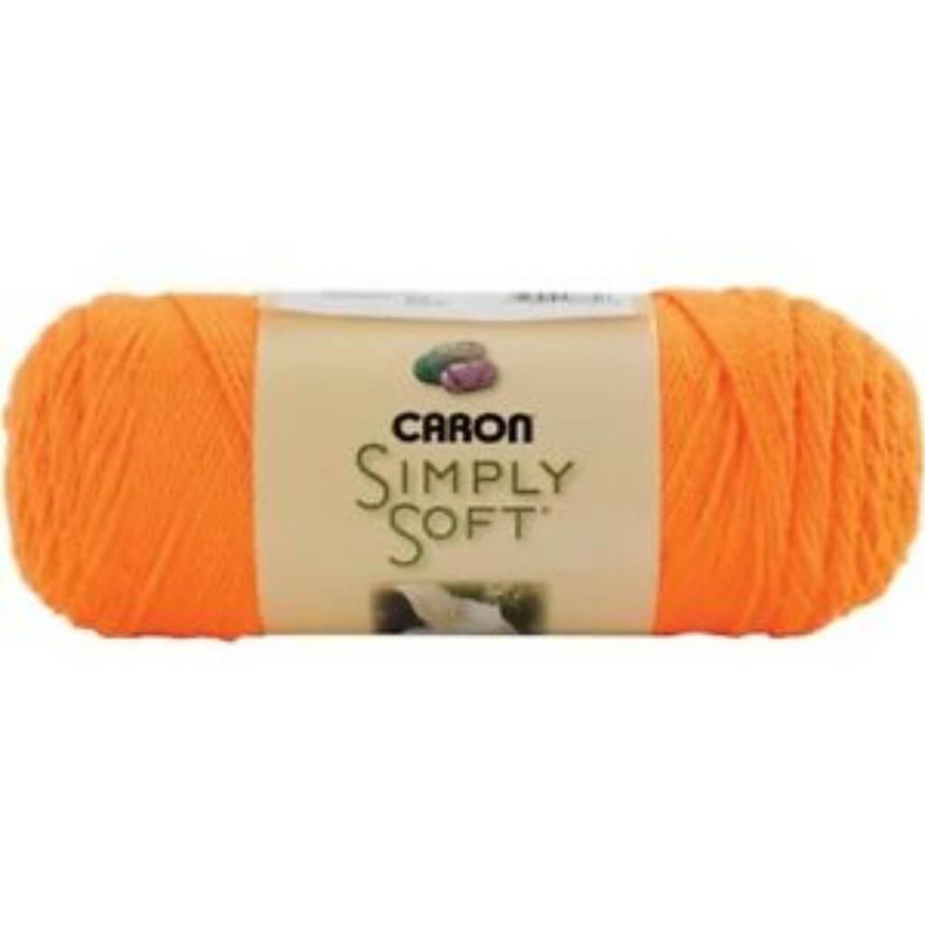 Caron Simply Soft Solids Yarn Neon Orange