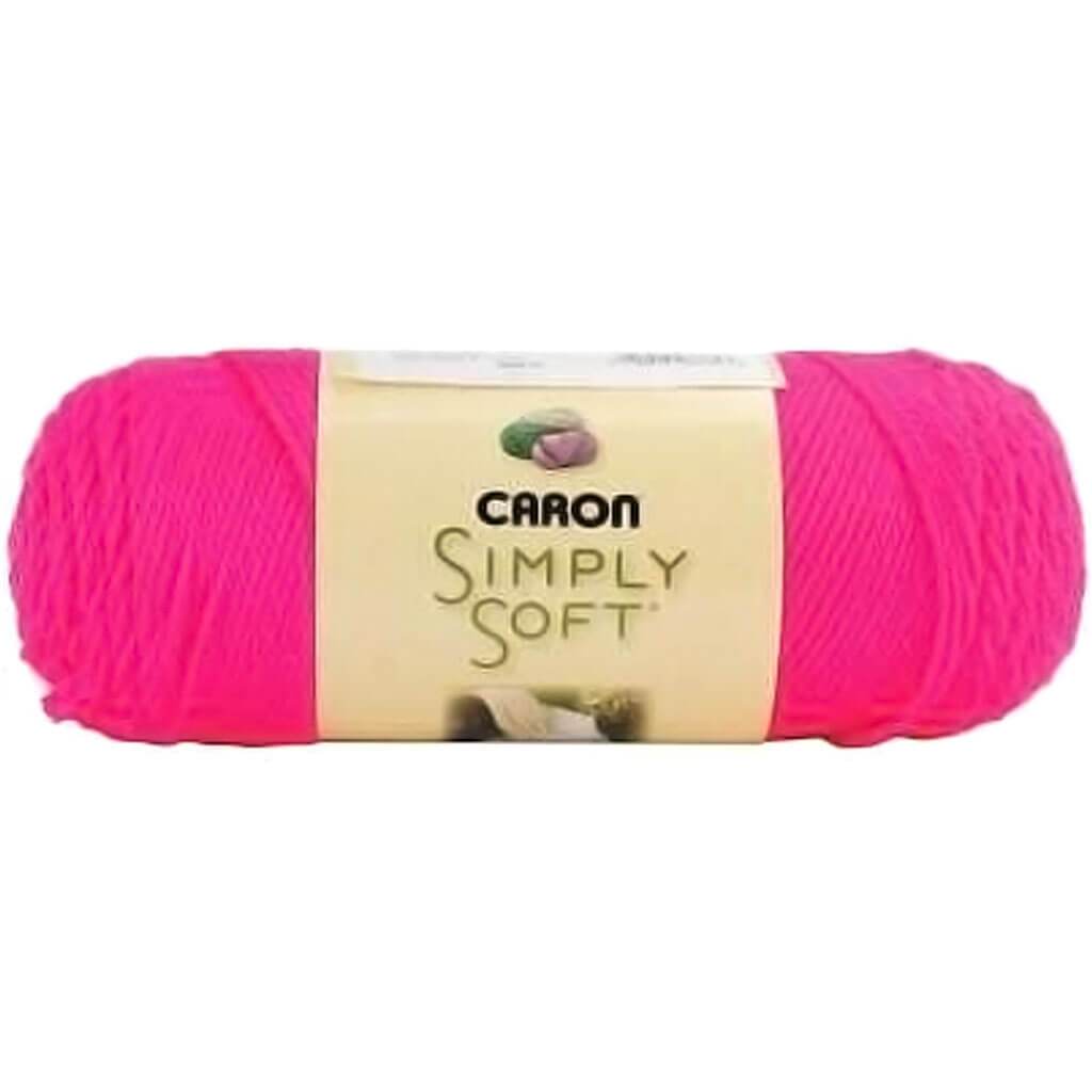 Caron Simply Soft Solids Yarn Neon Pink