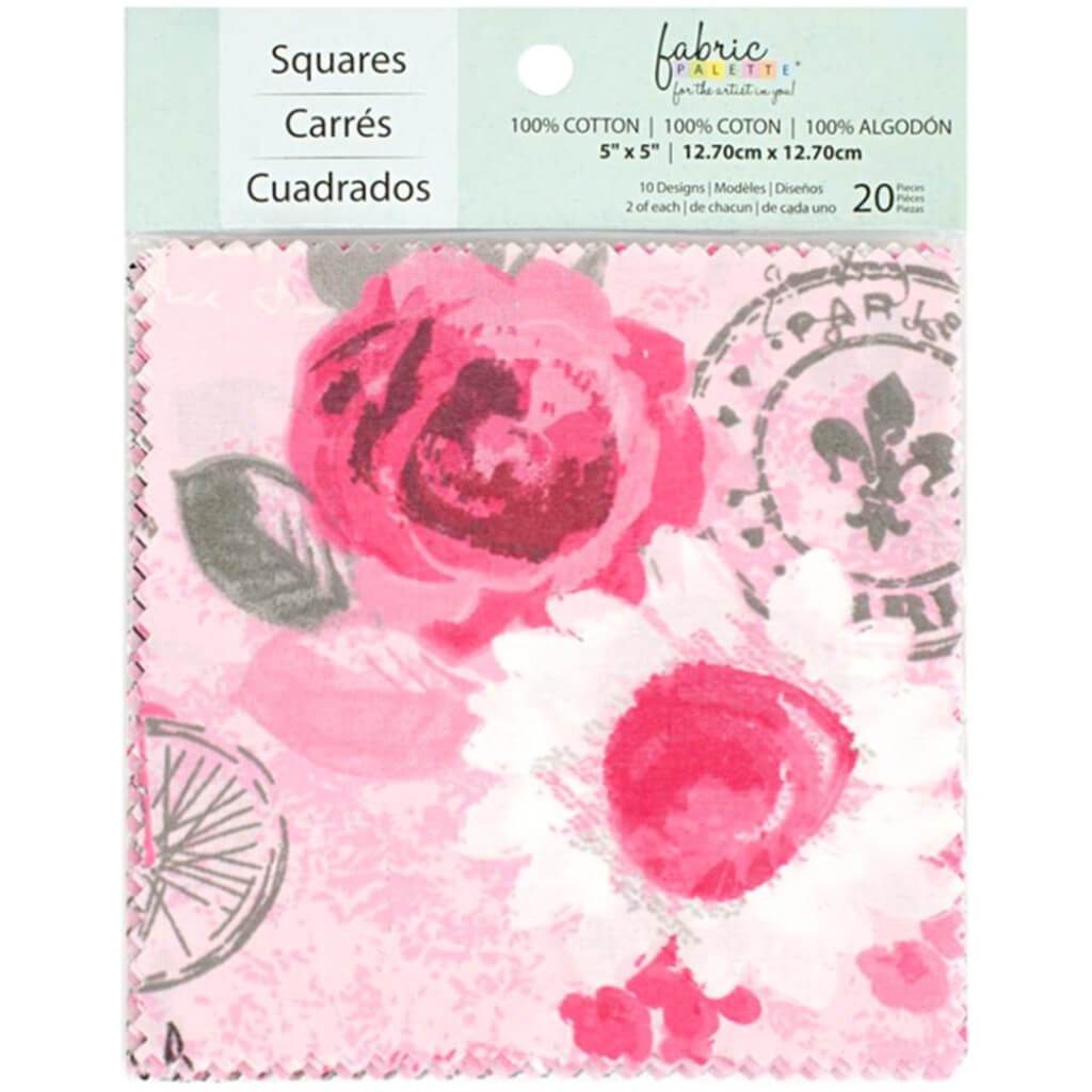 Fabric Palette Charm Pack 5in x 5in 20/Pkg Summertime In Paris