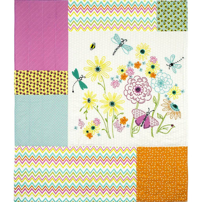 Garden Party Needle Creations Embroidery & Quilt Panel 36in x 42in