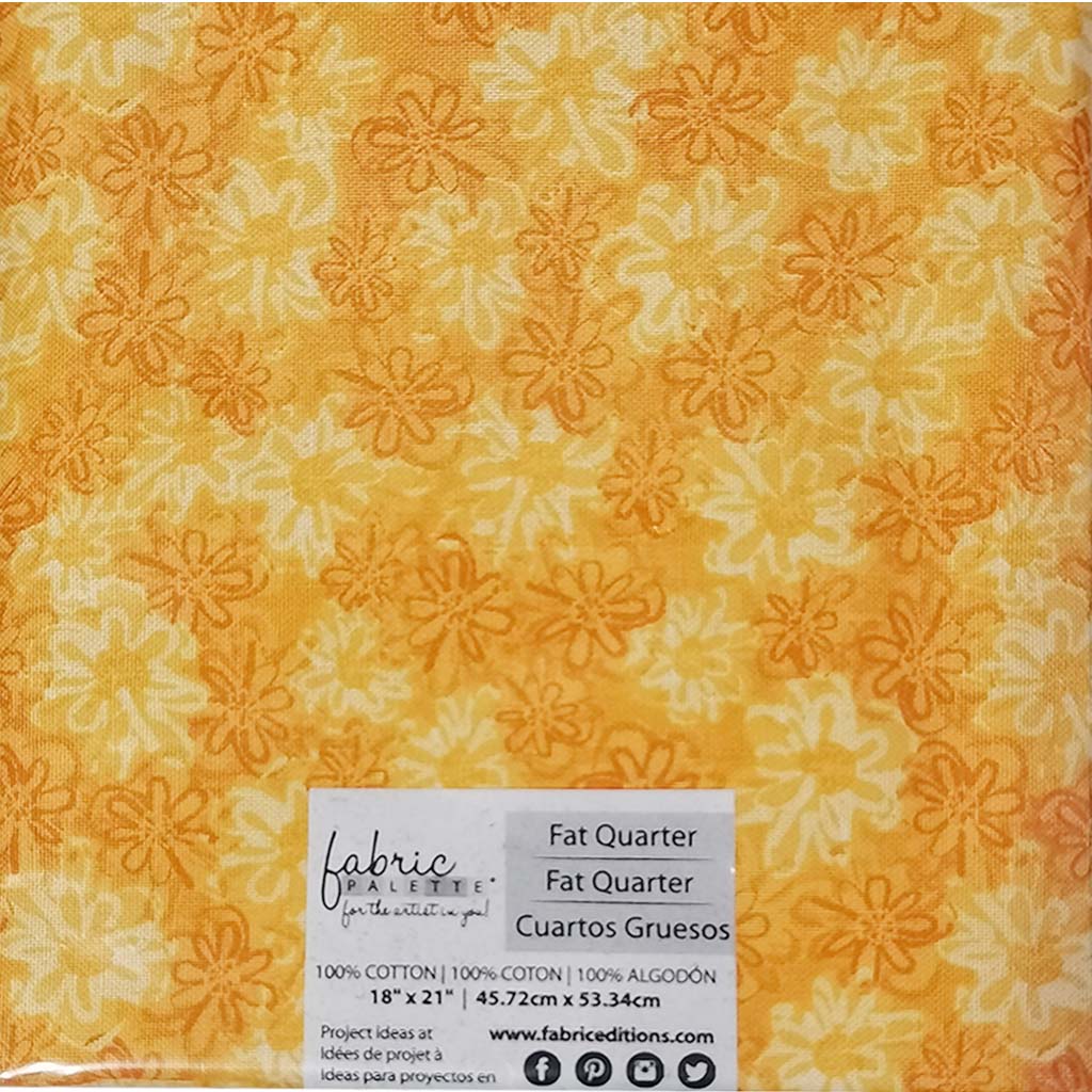 Fabric Palette Precut 18in x 21in Pookie Luna - Orange