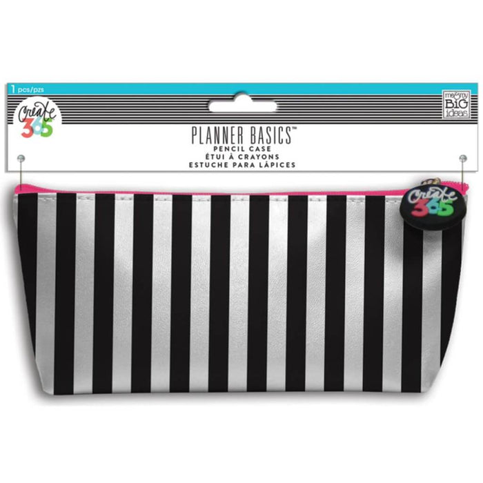 Happy Planner Pencil Pouch 3.5in x 8.25in Black & White