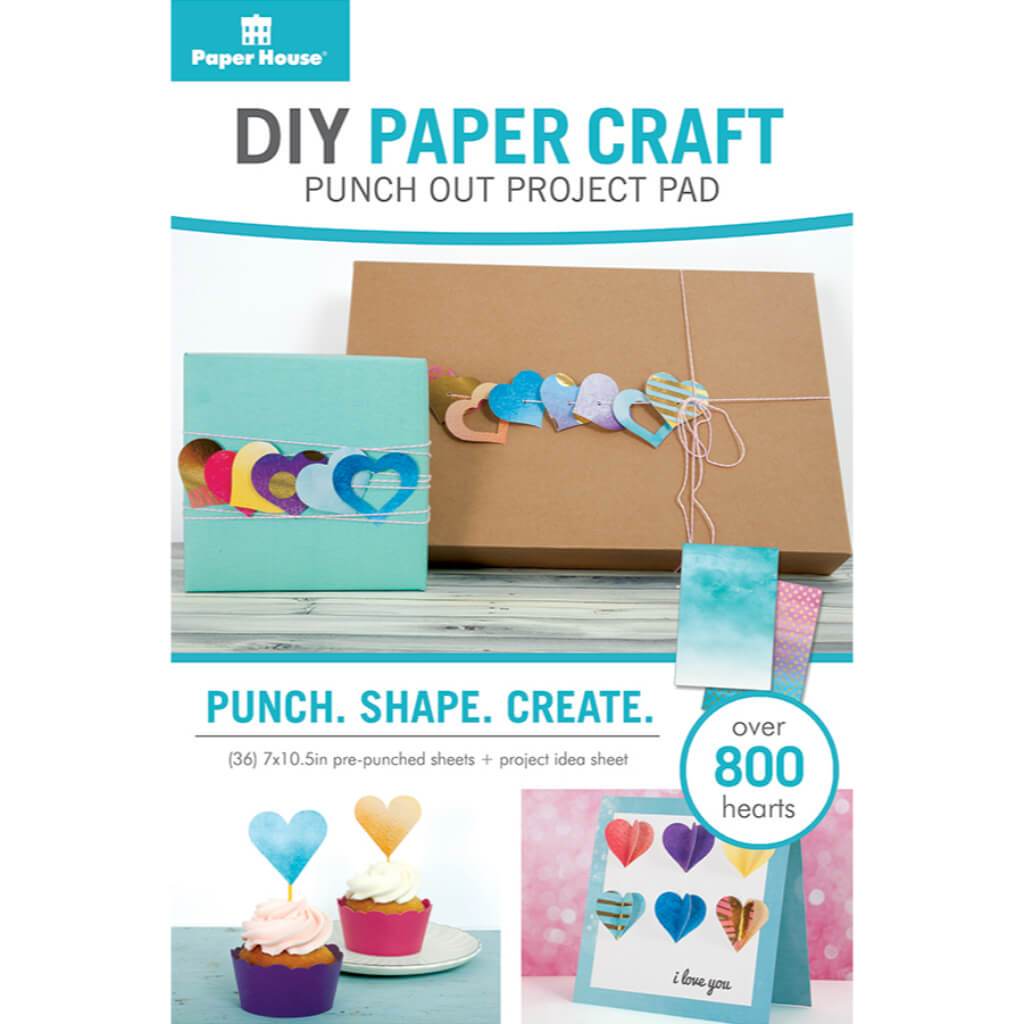 DIY PAPER CRAFT PAD HEARTS 