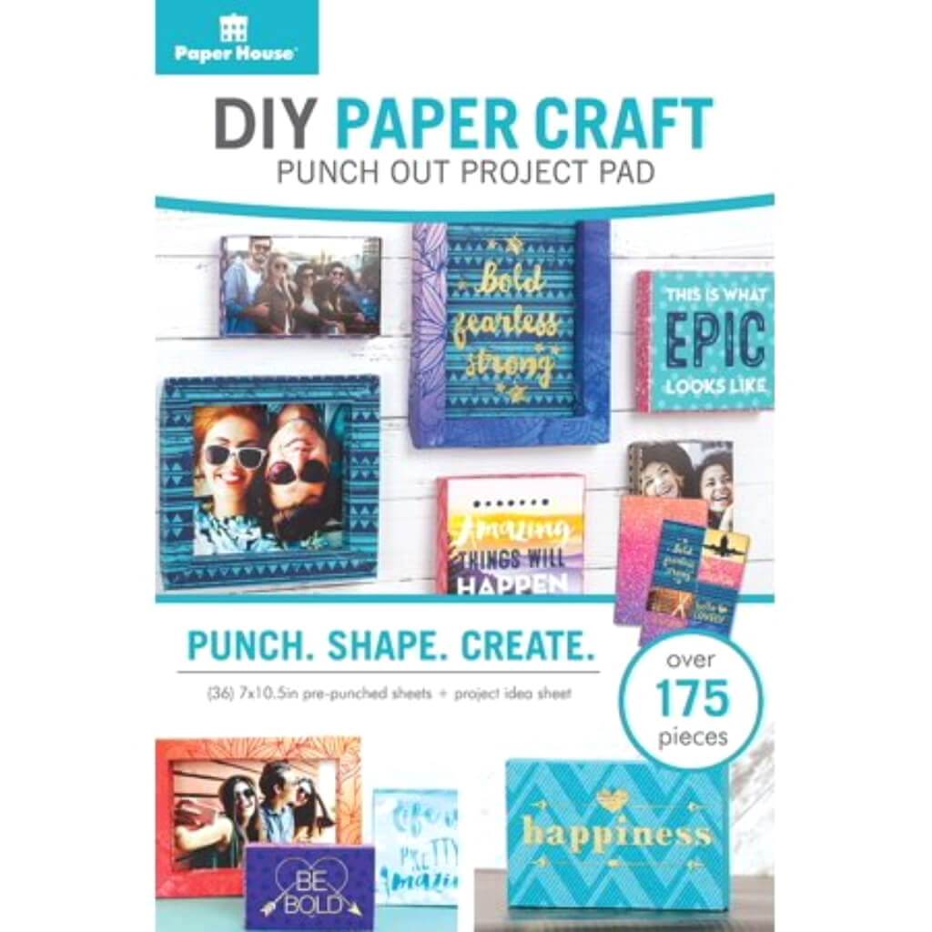 Paper House DIY Paper Craft Punch-Out Project Pad Frames, Over 175pcs