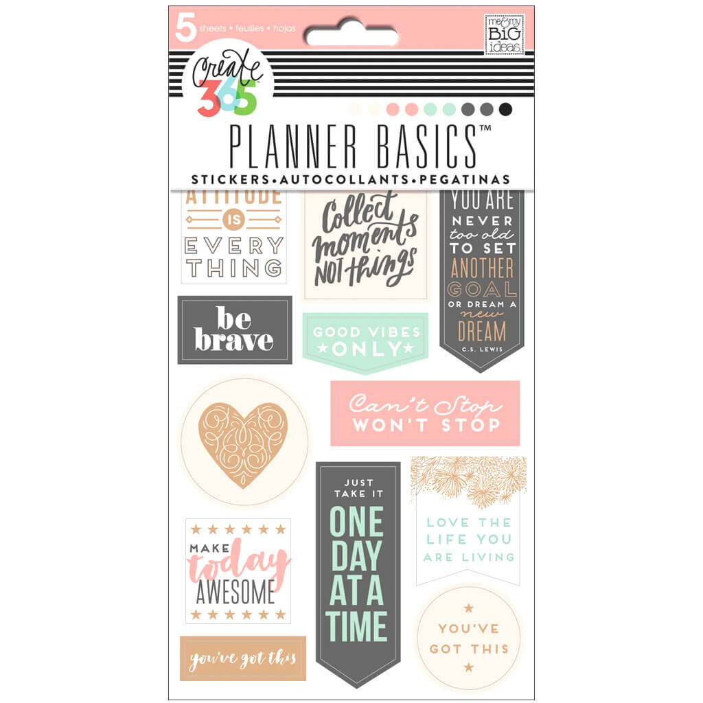 The Happy Planner Stickers Rose Good Vibes