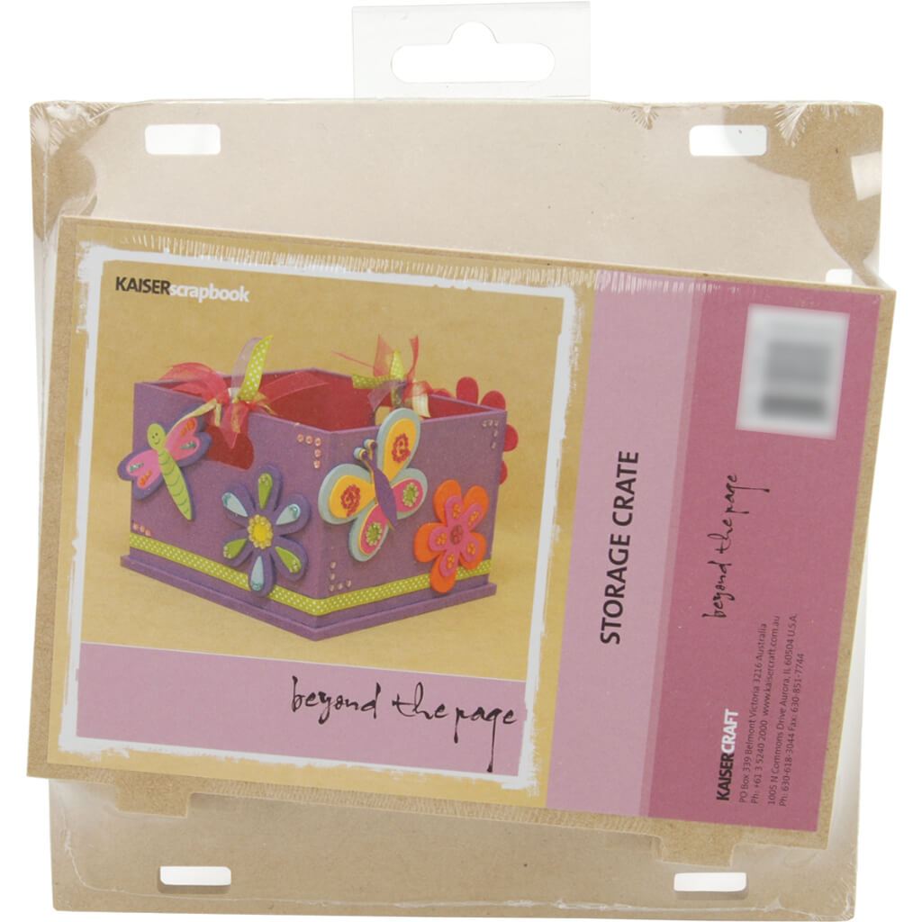 Beyond The Page MDF Storage Crate 7in x 7in x 4.75in