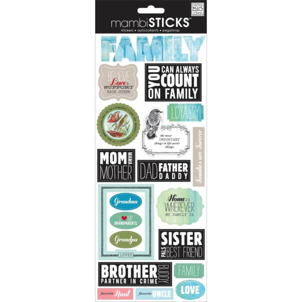Me &amp; My Big Ideas Sayings Stickers Mixed Family