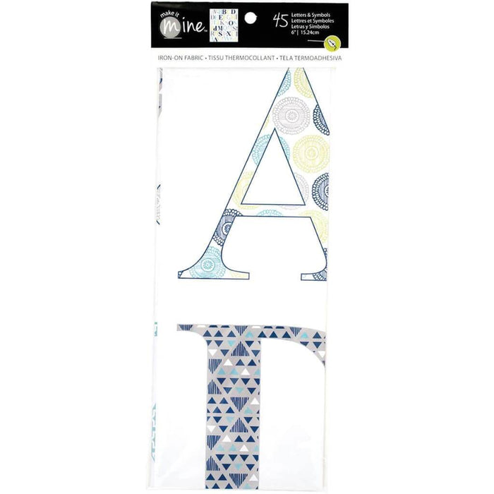 Alphabet Uppercase Iron-On Fabric Letters & Symbols Cool