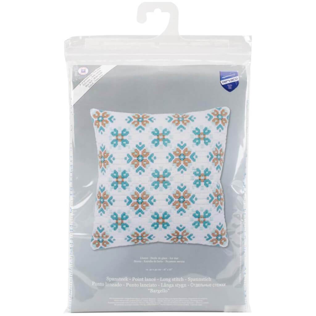 Vervaco Longstitch Cushion Kit 16in x 16in Ice Star II