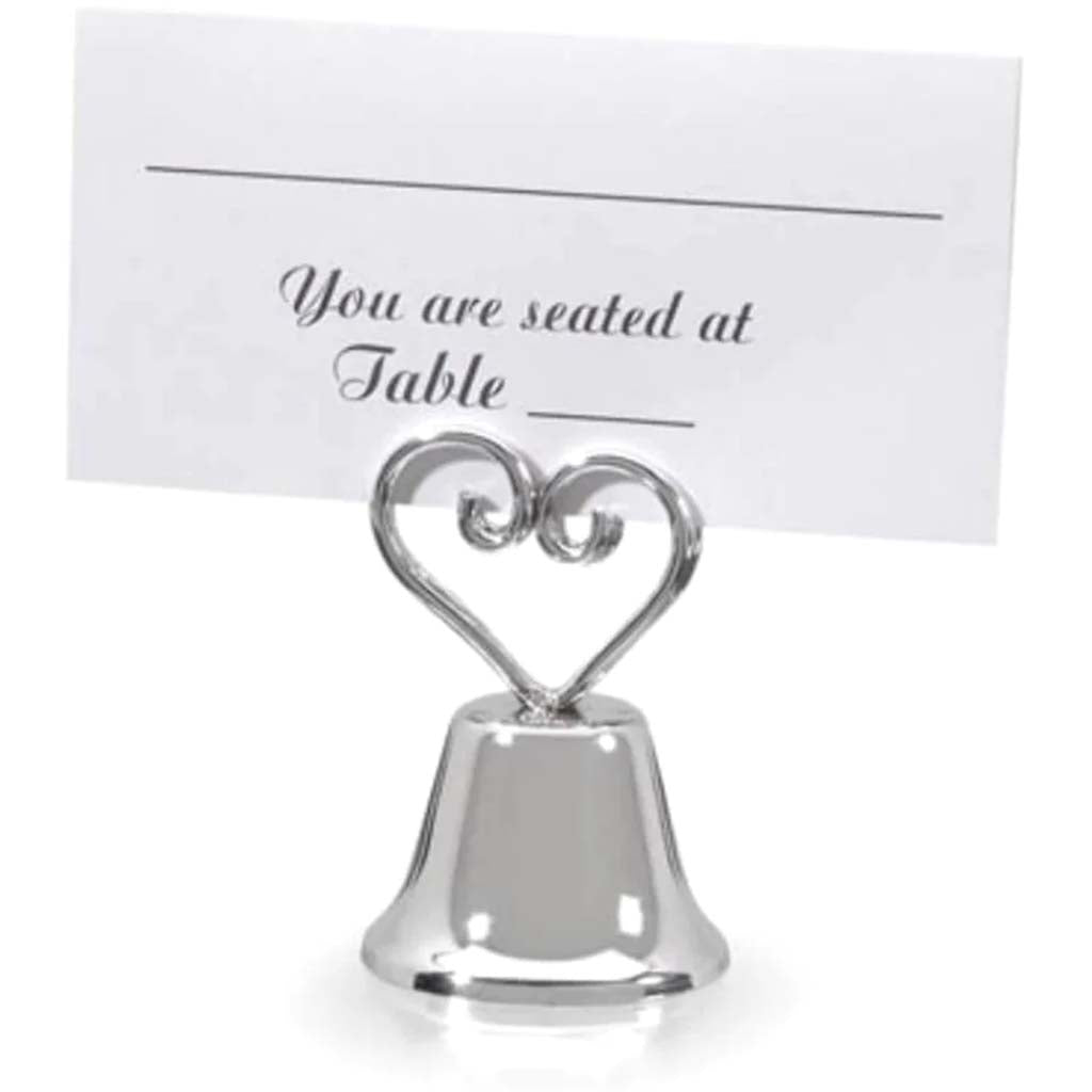 Victoria Lynn™ Place Card Holder Bell Silver 2.5 inches 12 pieces 