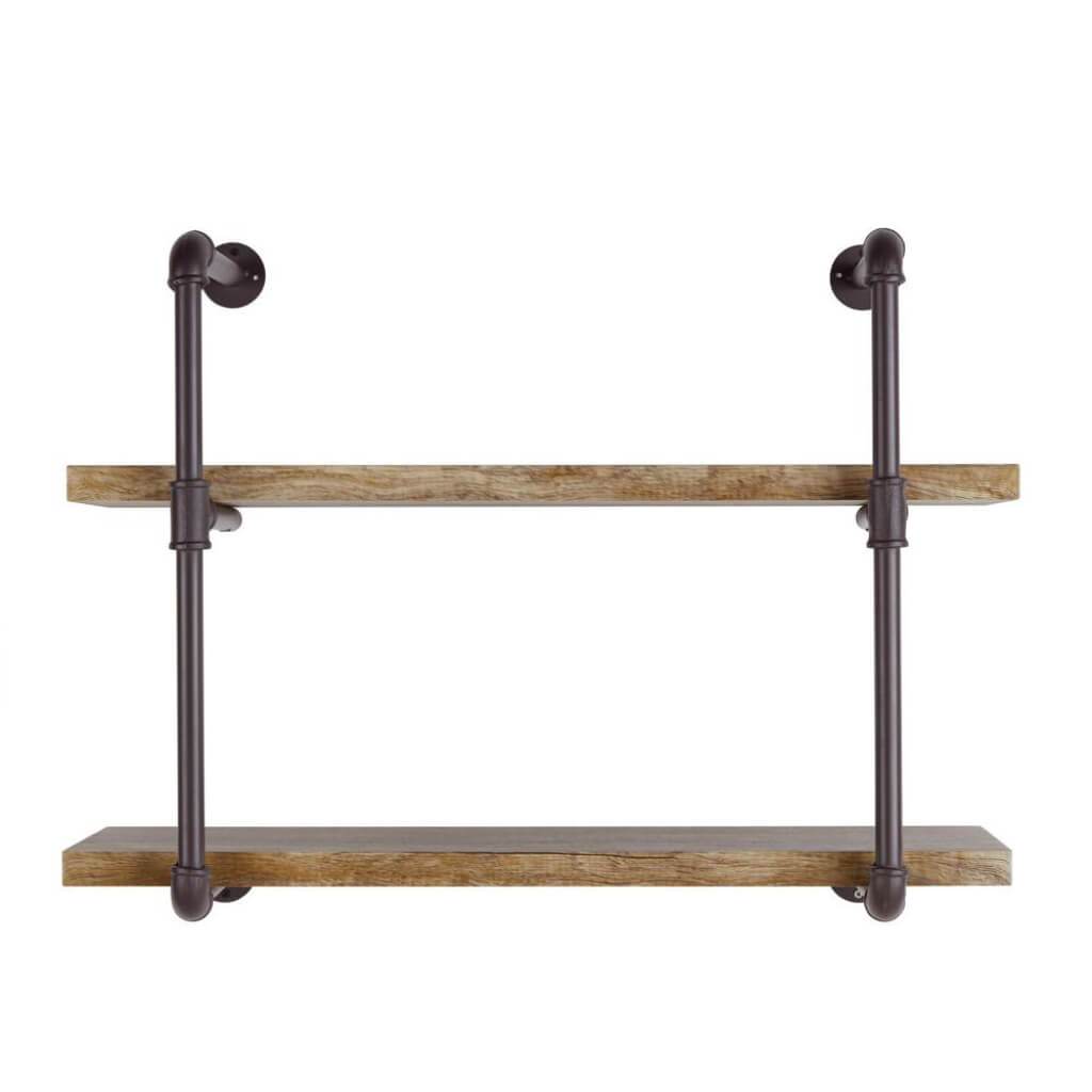 PIPE WALL SHELF 2 TIER 