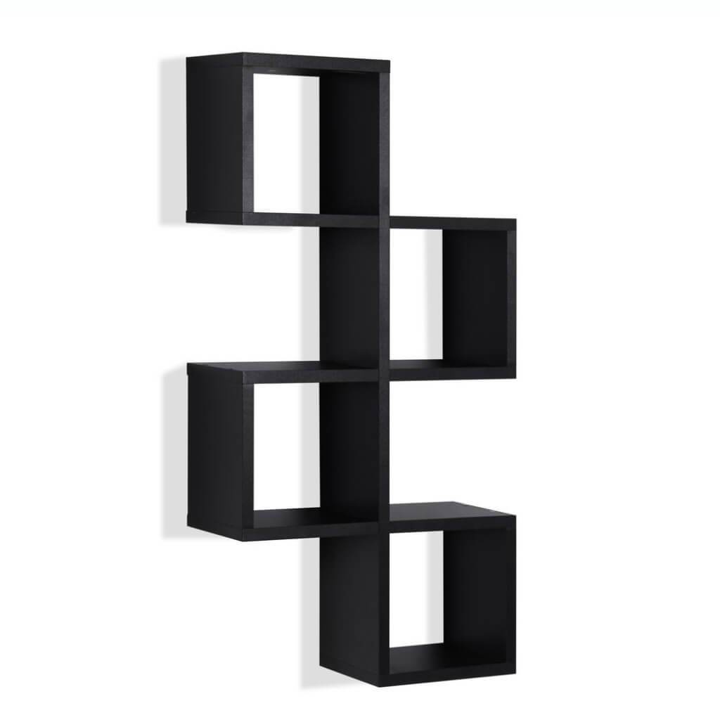 Cubby Chessboard Floating Wall Shelf Black 