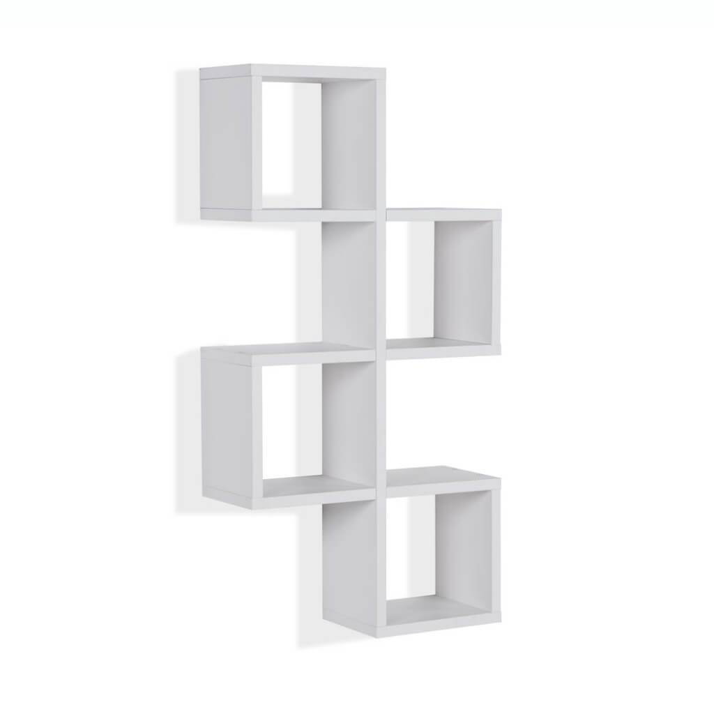 Cubby Chessboard Floating Wall Shelf White 