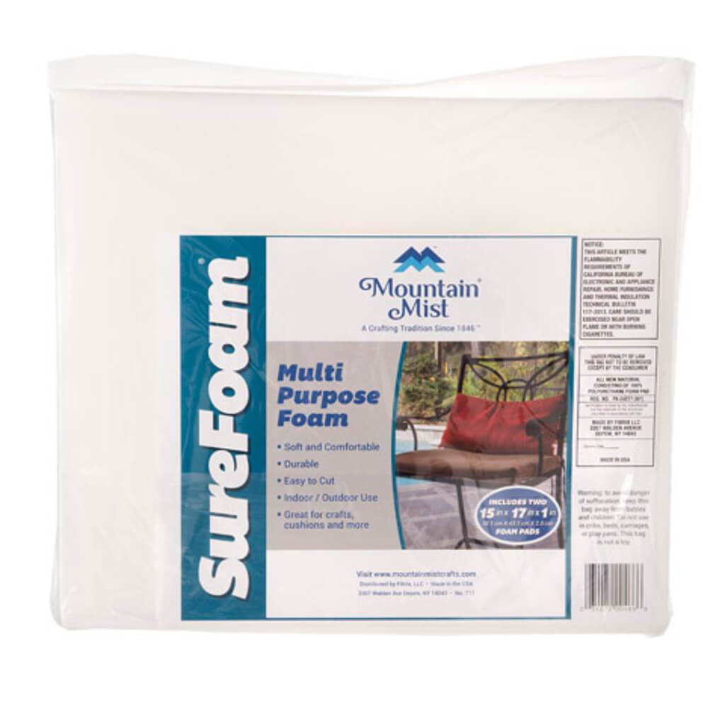 Mountain Mist® Multipurpose Foam Cushion Pads: 15 x 17 inches, 2 assorted size