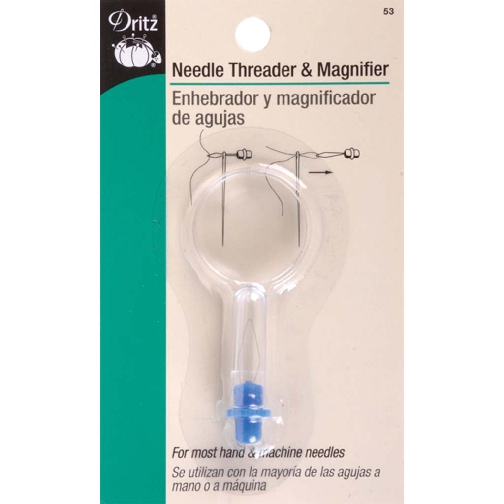 NEEDLE THREADER W MAGNIFIER 