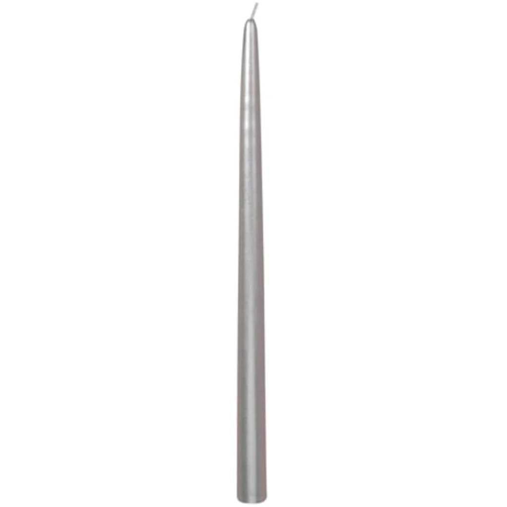 Taper Candle Metallic Silver 12 inches 