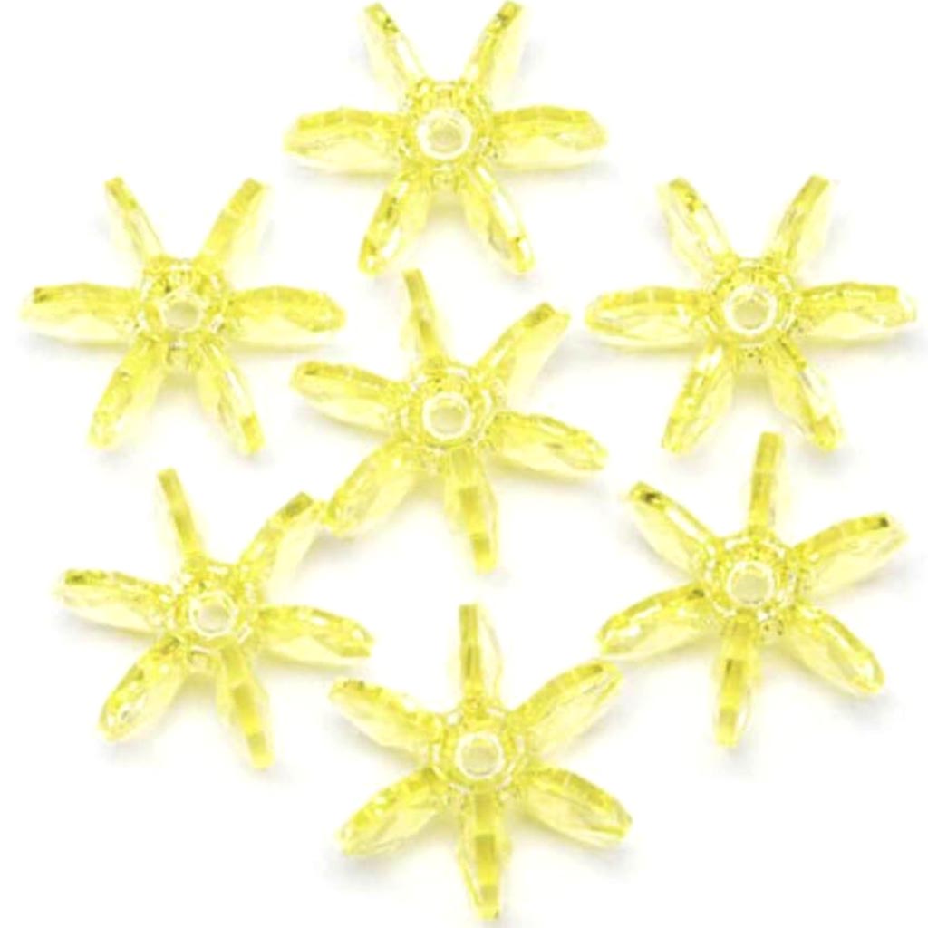 BEAD STARFLK YELLOW 18MM 100PK 