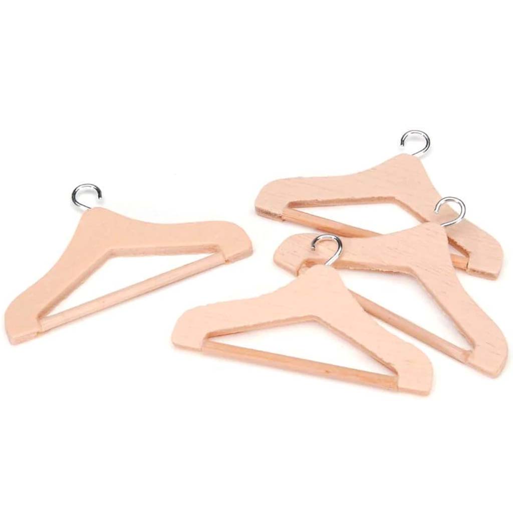 TIMELESS MINIS COAT HANGERS WOODED 4PCS 1IN 