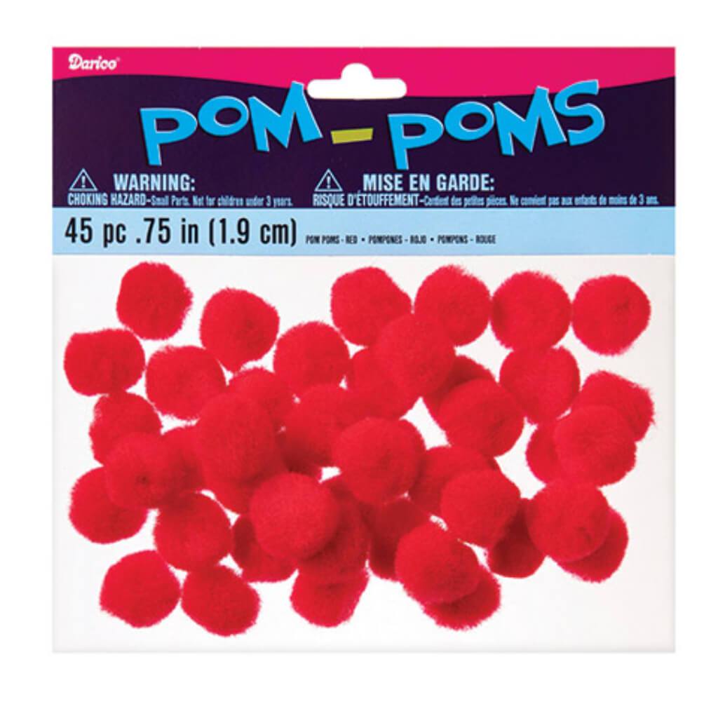 Acrylic Pom Poms 0.75in