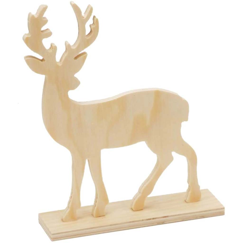 UNFINISH WOOD DEER TABLE TOP 5.75X7.5 IN 