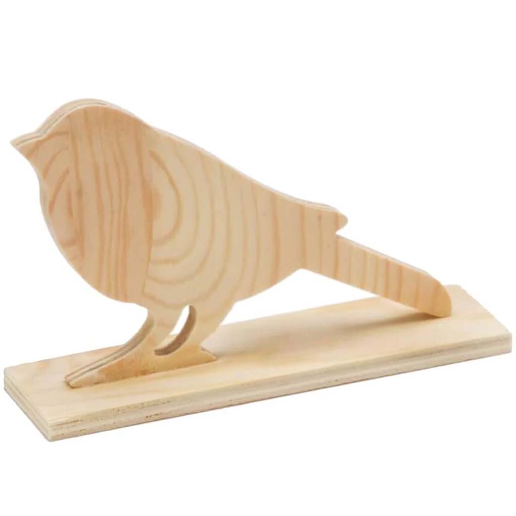 UNFINISH WOOD BIRD TABLE TOP 5.75X7.5 IN 