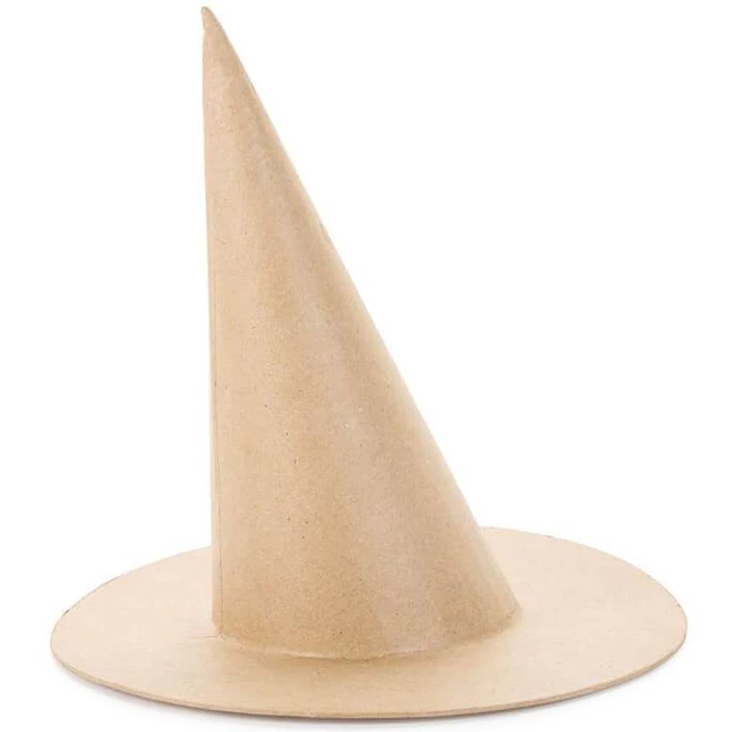 PAPER MACHE WITCH HAT SLANTED 10IN 