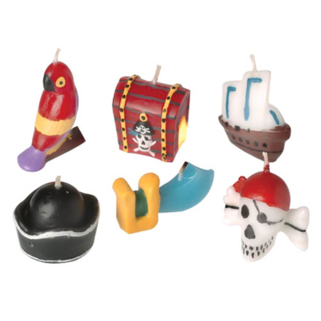 Pirate Birthday Cake Candles 6 Pcs 