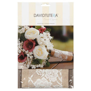 David Tutera Burlap and Lace Bouquet Wrap