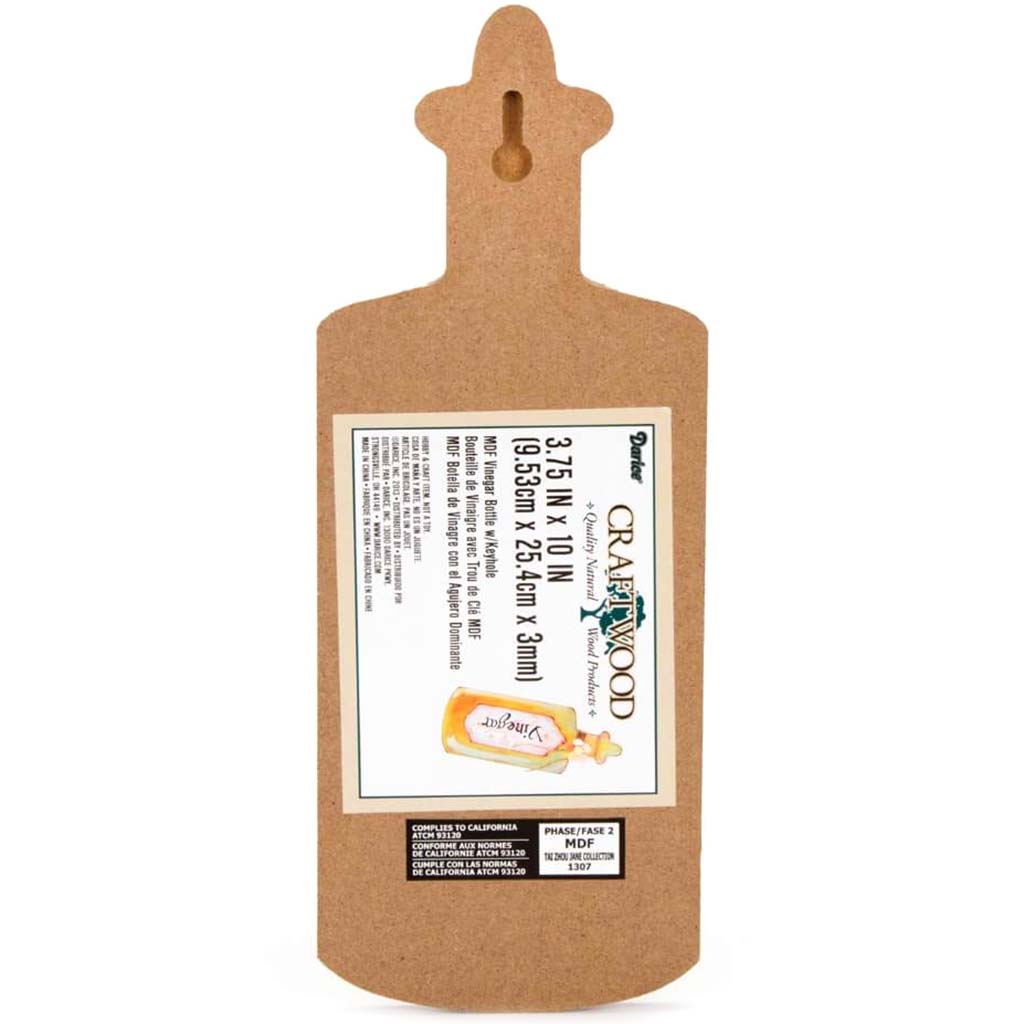 PLAQUE MDF VINEGAR W/KEY HOLE HANGER 