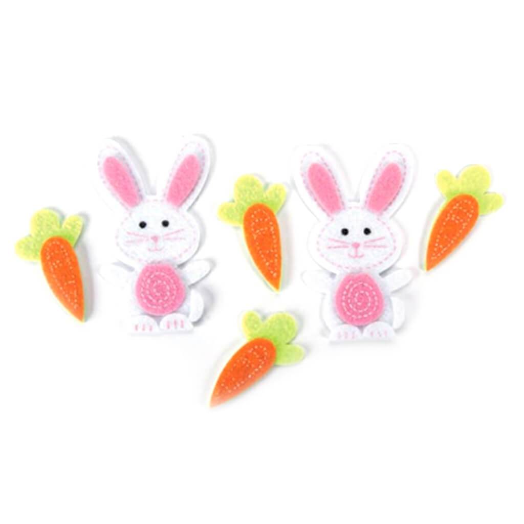 FELT BUNNIES W.CARROT 