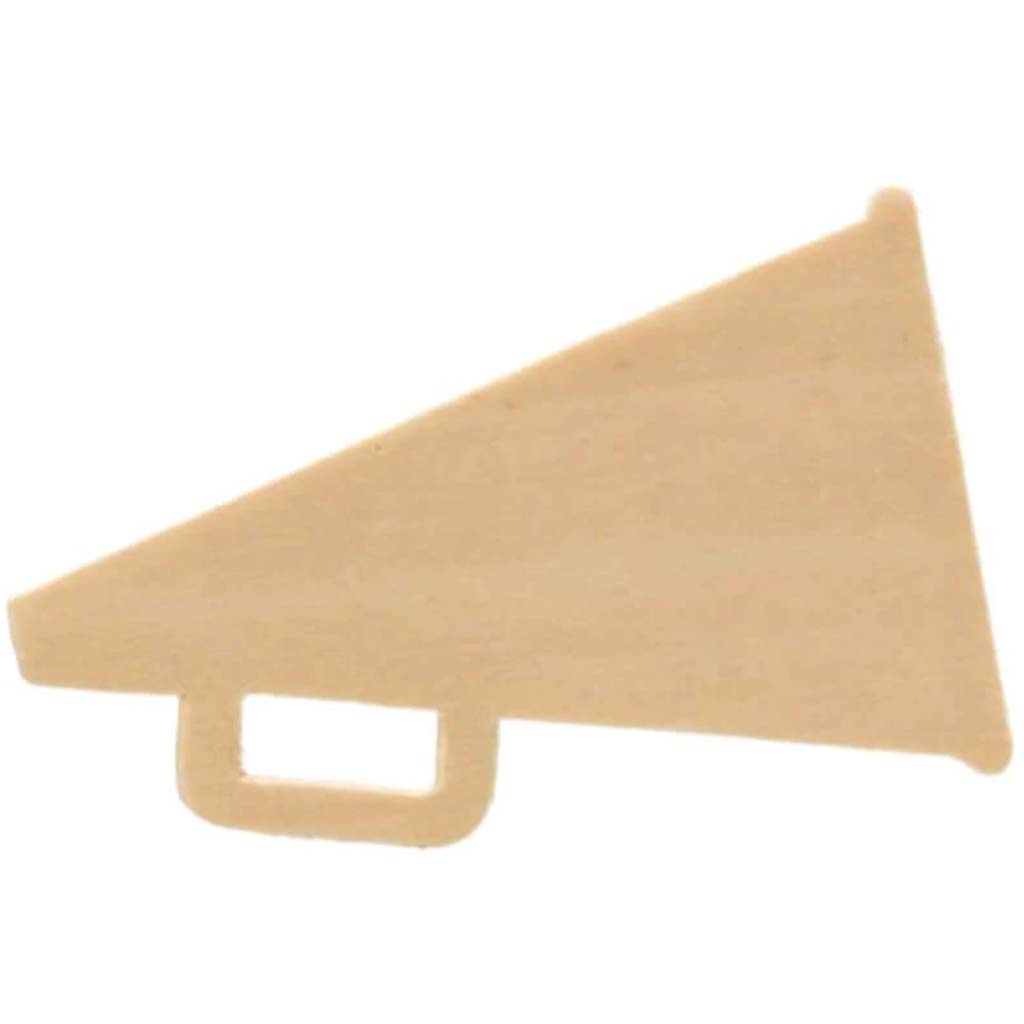 UNFINISH WOOD CUTOUT MEGAPHONE 3IN 