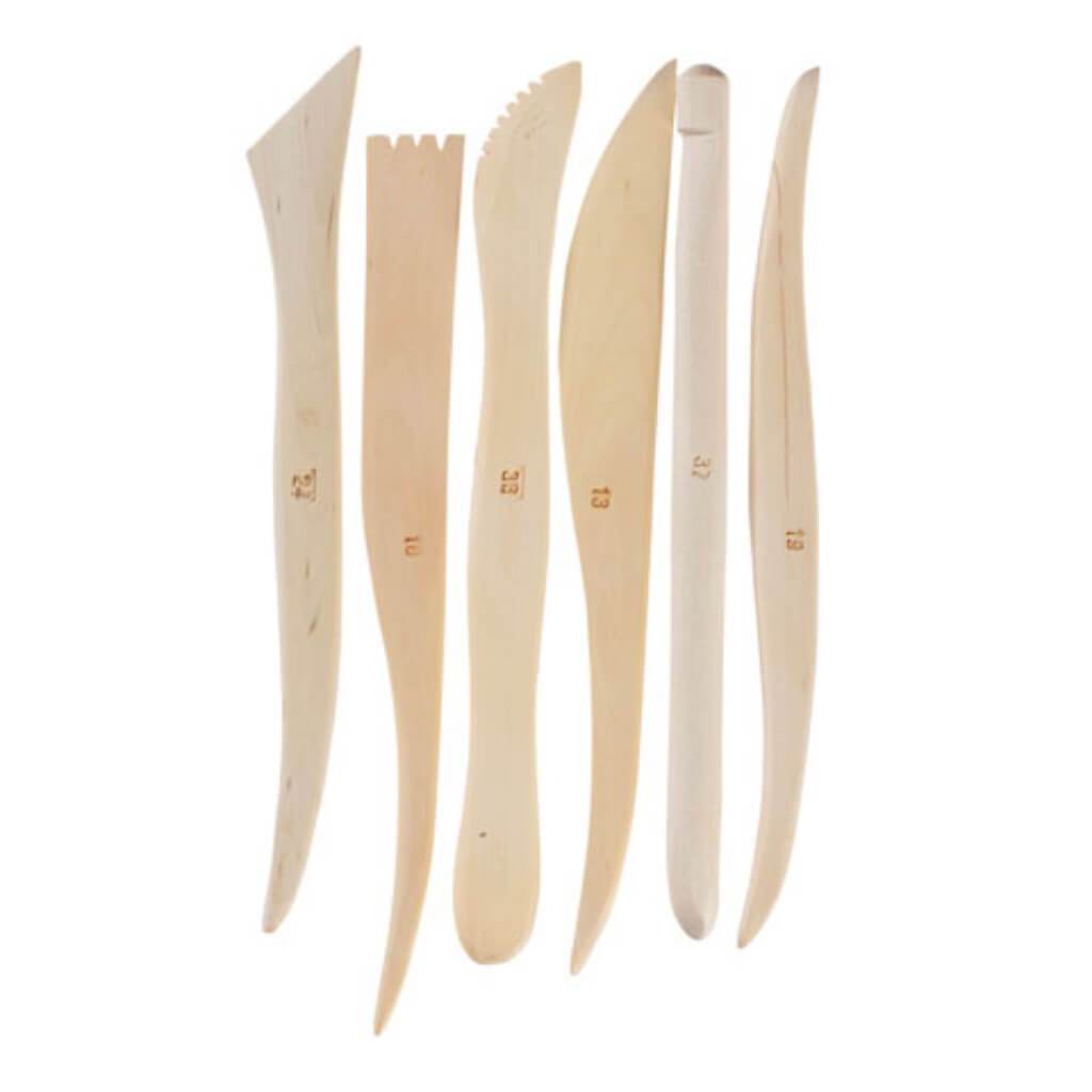 Clay Tool Set Wooden 6 pieces 