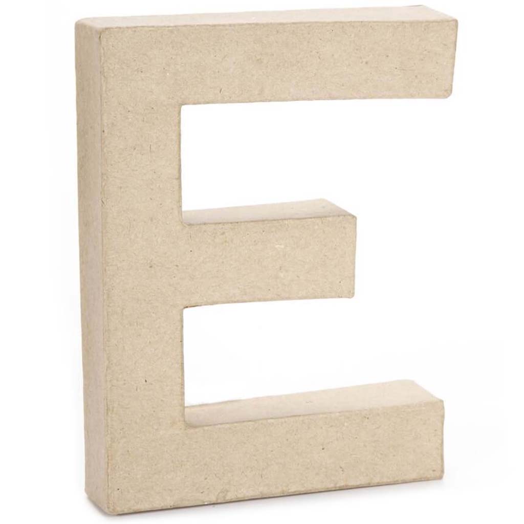 PAPERMACHE LETTER E 6IN 