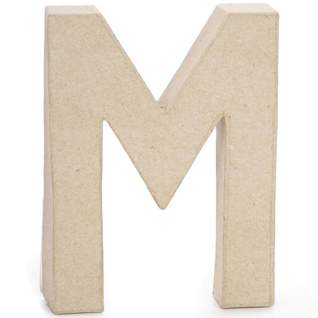 PAPERMACHE LETTER M 6IN 