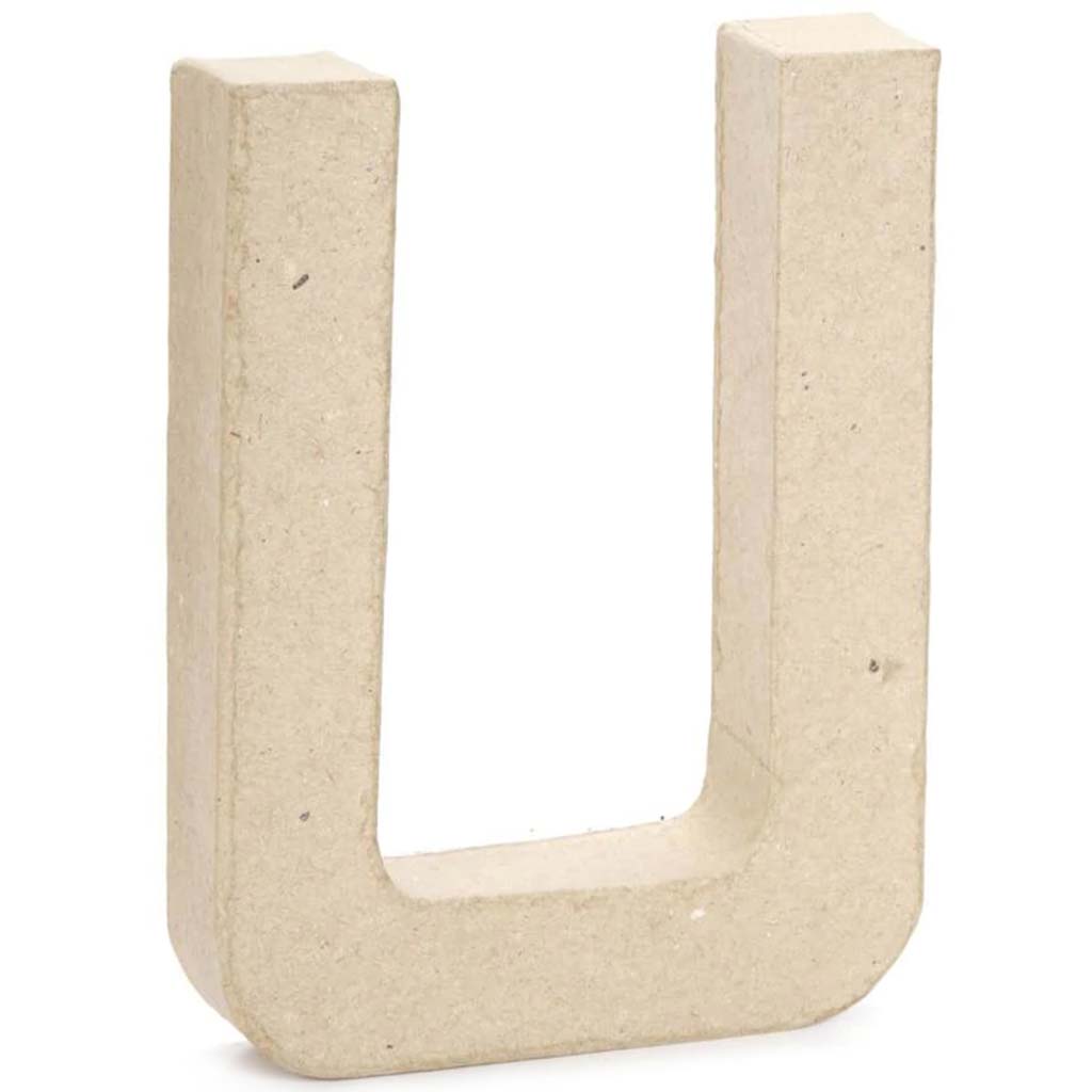 PAPERMACHE LETTER U 6IN 