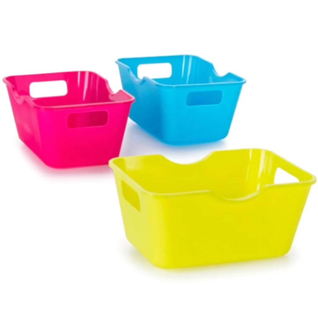 Crafter&#39;s Toolbox™ Mini Colorful Storage Bins 4 x 2.75 inches 3 pieces 