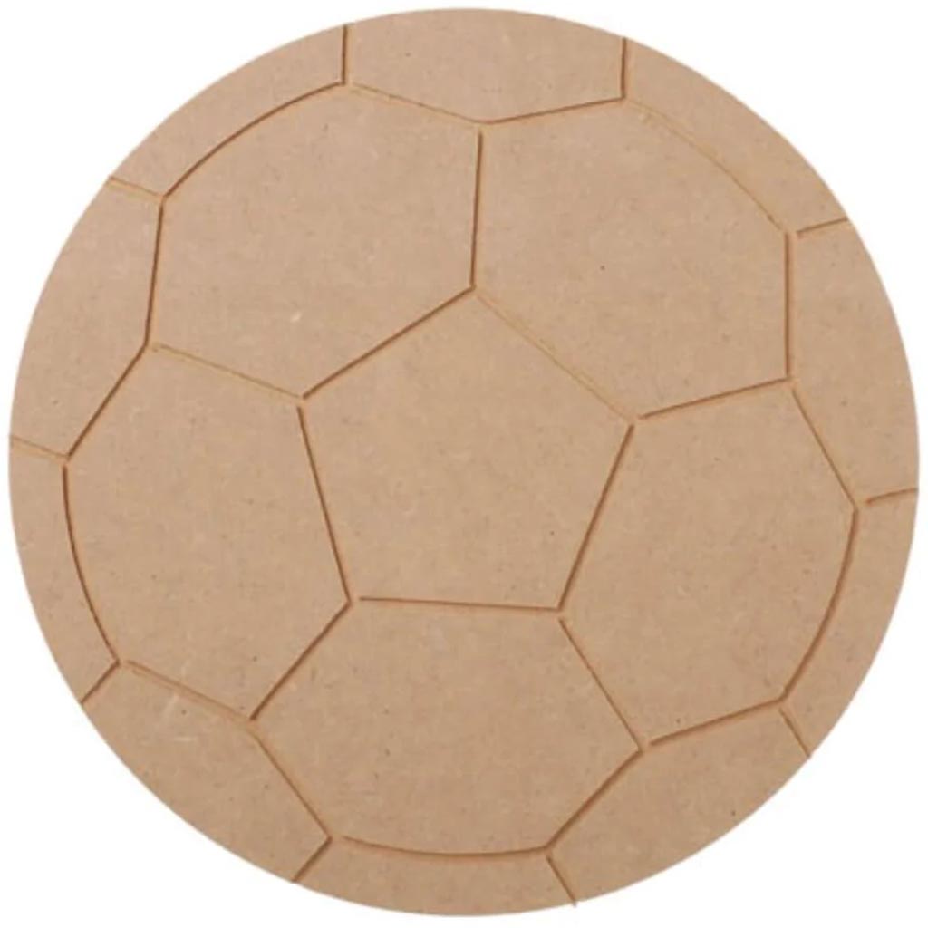 MDF Wood Shape Soccer Ball 