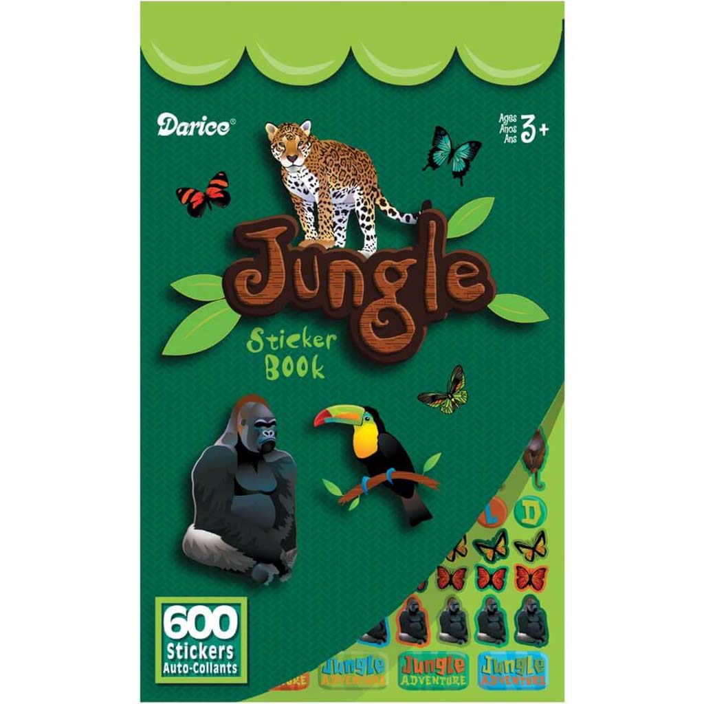 STICKER BOOKS JUNGLE 600PC 