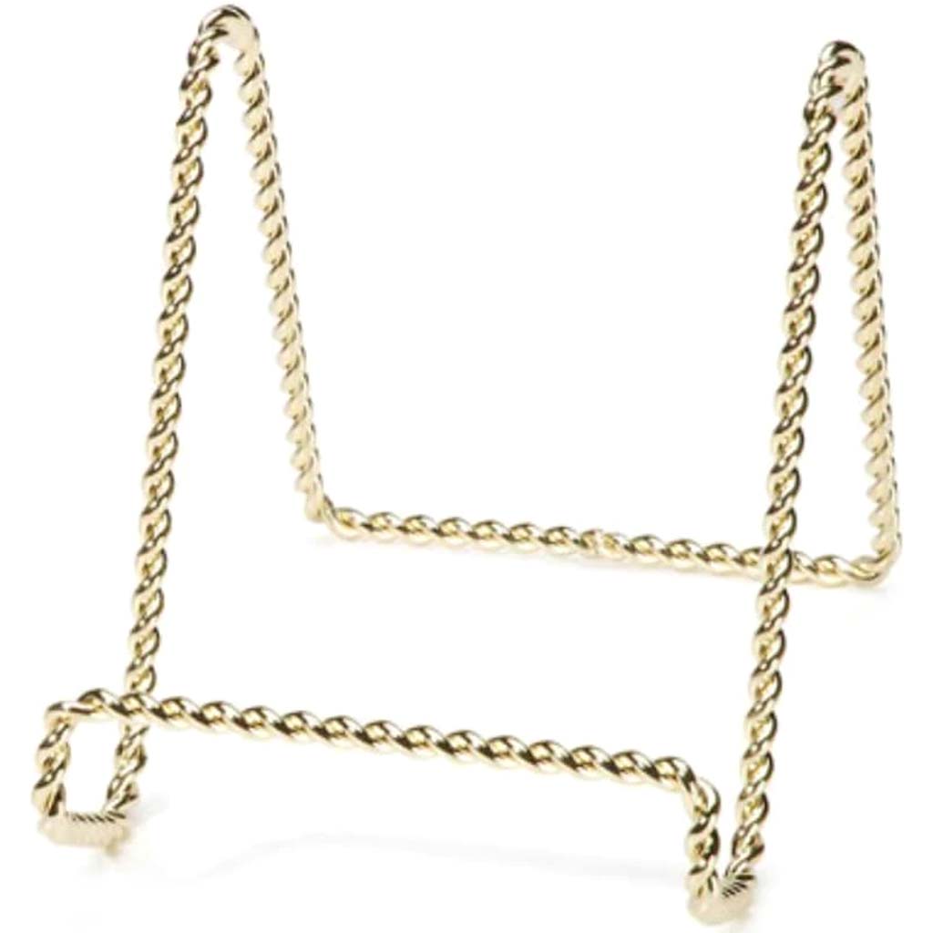 Twisted Wire Display Stand - Brass - 4 inches 