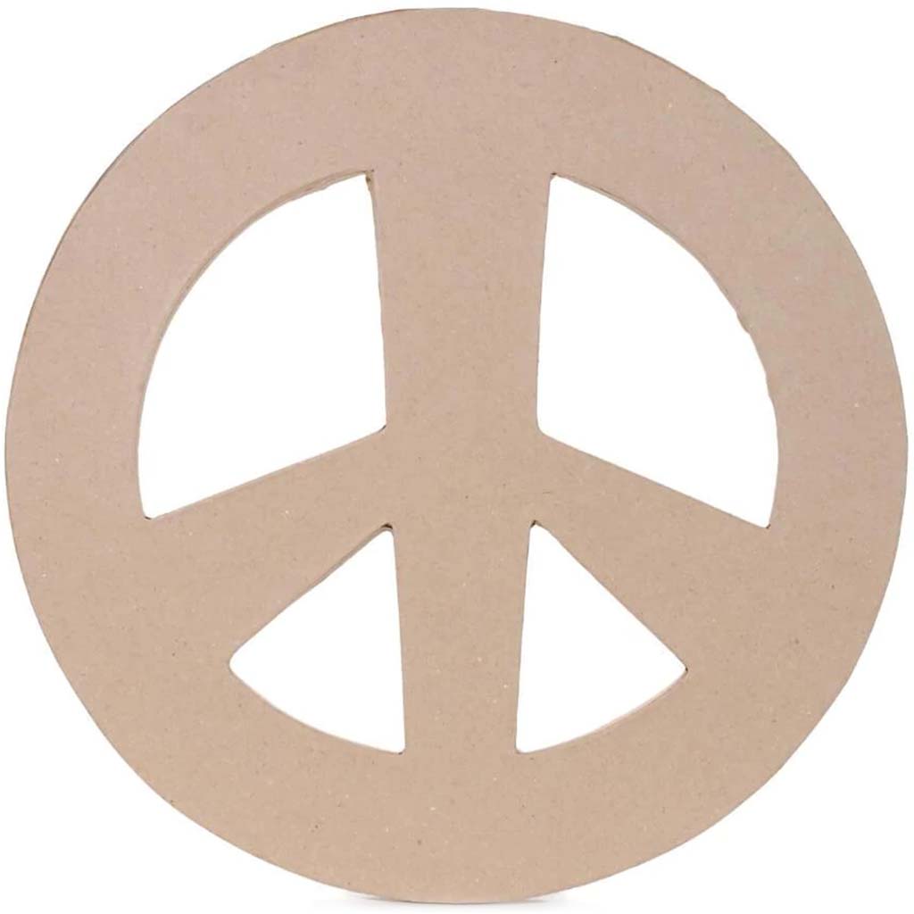 PAPER MACHE PEACE SIGN 12-1/2X1/4IN 