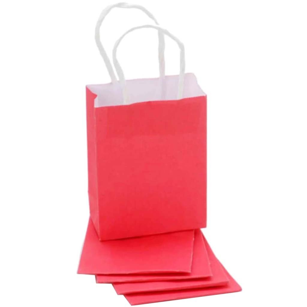 Paper Bag Red 2 x 3.875 x 5.125 inches 5 pieces 